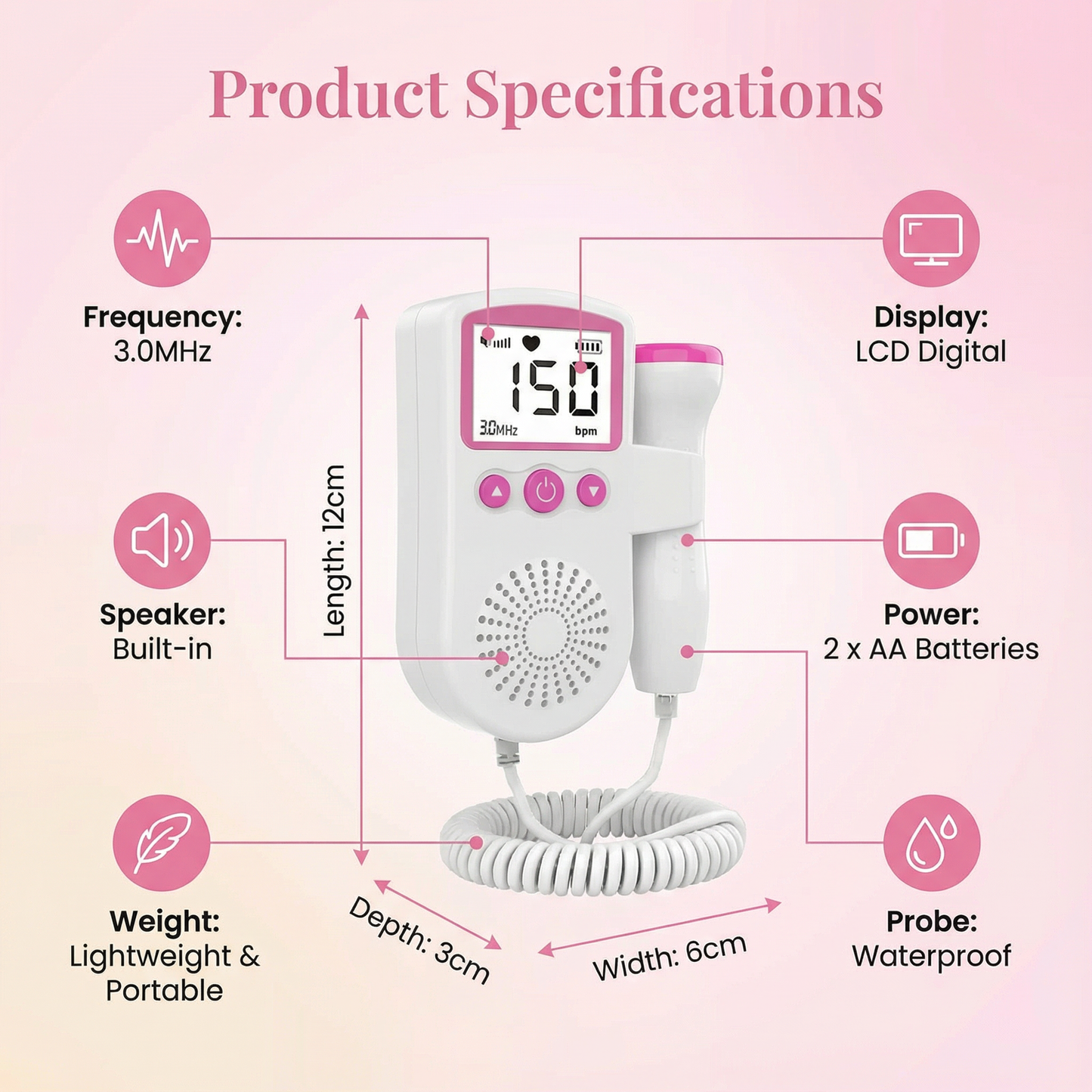 Doppler fetal monitor